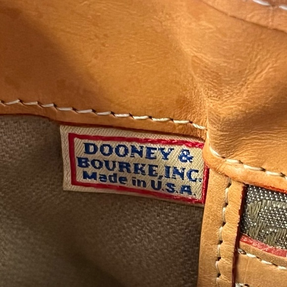 Dooney and Bourke Khaki and Tan Leather Monogram Tote - Picture 5 of 5